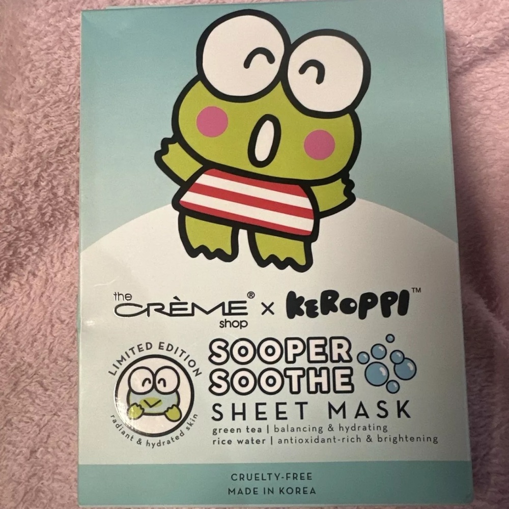 The Creme Shop x Sanrio Keroppi Frog Limited Edition Face Mask Sheet set of 3